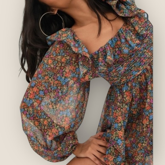 For Love & Lemons | Full Bloom Midi Dress | Size XS (Fits XS-S) - Picture 2 of 15